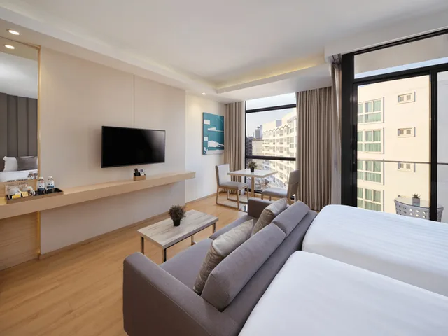 غرفة ديلوكس بسرير مزدوج أو سريرين منفصلين بإطلالة على المدينة للمدخنين، Arden Hotel And Residence 3/3