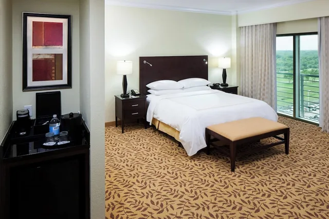 جناح بسرير كينج بغرفة نوم واحدة مع أريكة لذوي الإعاقة، Houston Marriott Energy Corridor 2/4