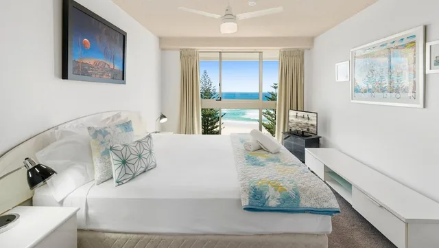 شقة سوبيريور بسرير كينج وسريرين منفصلين بإطلالة على البحر بغرفتي نوم، Solnamara Beachfront Apartments 4/6