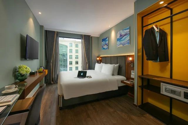 غرفة ديلوكس بسرير مزدوج بإطلالة على المدينة، Grand Cititel Hanoi Hotel 1/1