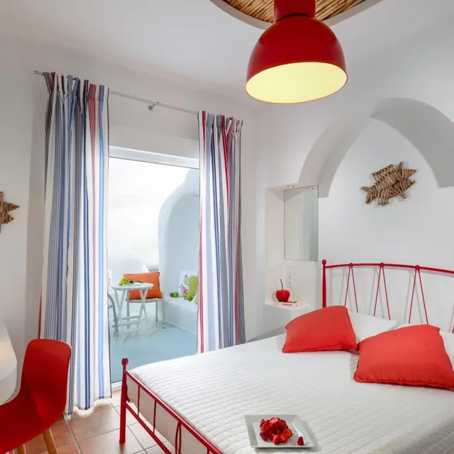 غرفة بسرير مزدوج أو سريرين منفصلين بشرفة، Adriani Hotel 6/10