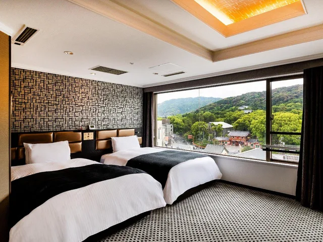 غرفة ديلوكس بسريرين منفصلين بإطلالة على الجبل، Apa Hotel Kyoto Gion Excellent 1/1