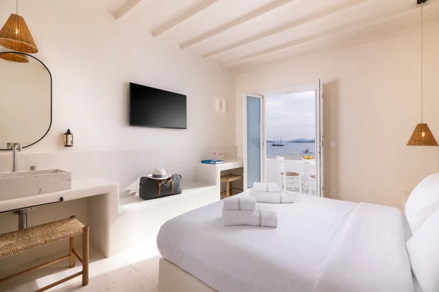 غرفة ديلوكس بسرير مزدوج، Porto Mykonos Hotel 1/3