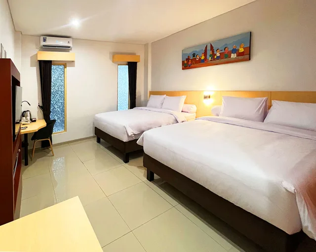 غرفة ديلوكس بسريرين مزدوجين، Asyana Sentul Bogor 1/2