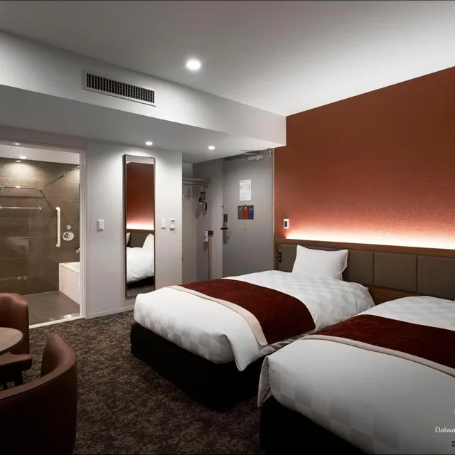 Universal, Twin Beds، Daiwa Roynet Hotel Kagoshima Tenmonkan PREMIER - former Daiwa Roynet Hotel Kagoshima Tenmonkan 2/3