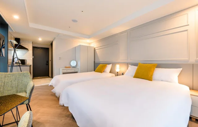 غرفة ديلوكس بسريرين منفصلين بإطلالة على البحر، Ventimo Hotel and Residence Jeju 4/10