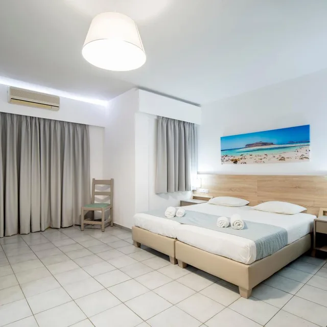 غرفة سوبيريور بسرير مزدوج أو سريرين منفصلين بإطلالة على الحديقة، Horizon Beach Hotel Stalis 3/10