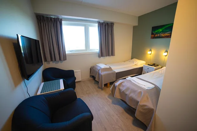 غرفة بسرير مزدوج أو سريرين منفصلين، Sandefjord Motor Hotel 4/6