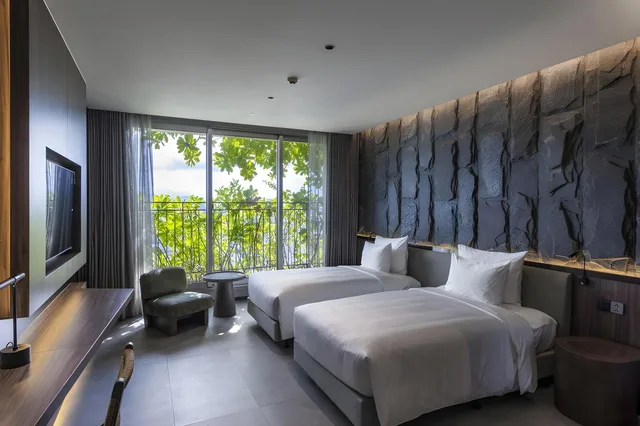 غرفة ديلوكس بسريرين منفصلين بإطلالة على المدينة، M Hotel Danang 1/1