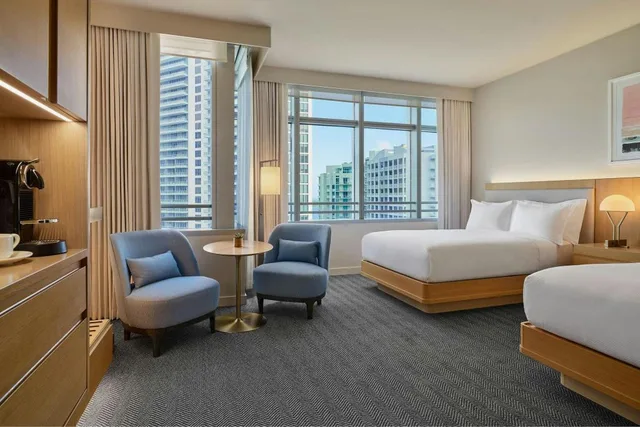 Guest Room, Deluxe, 2 Double Beds, Bay View, Hotel AKA Brickell 1/3