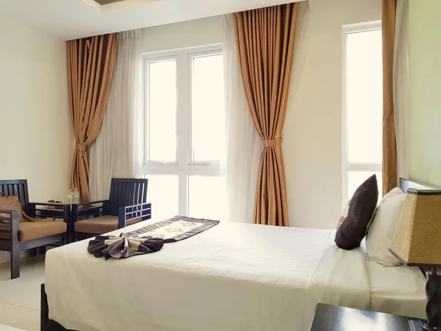غرفة قياسية بسريرين منفصلين بإطلالة على المدينة، Tay Bac Hotel 4/6