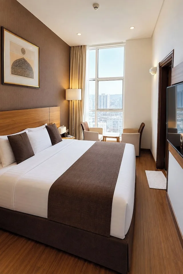 غرفة ديلوكس بسرير كوين، نور الثريا(Elaf AL-maqam Hotel Makkah Ajyad) 1/10