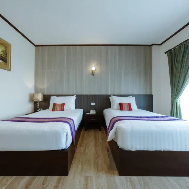 غرفة سوبيريور بسريرين منفصلين، Royal Nakhara Hotel Nongkhai 4/7