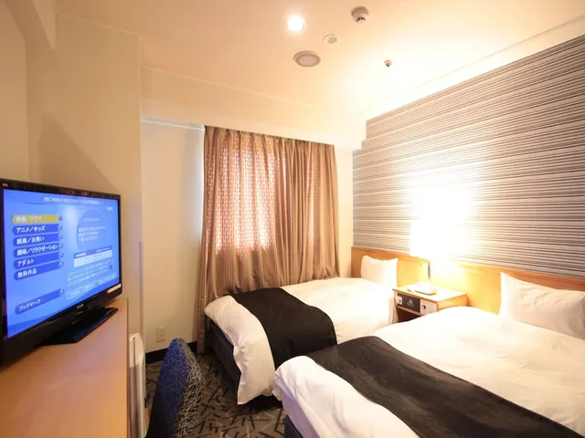 غرفة بسريرين منفصلين للمدخنين، Apa Hotel Yamaguchi-Hofu 2/4