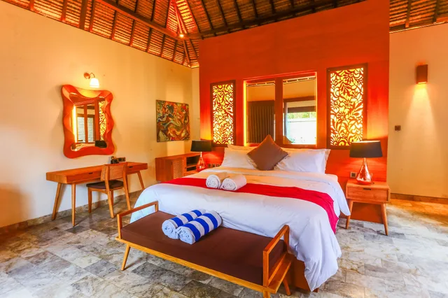 فيلا فاخرة بسرير كينج بإطلالة على المسبح بغرفة نوم واحدة، A Villa Gili Air 3/3