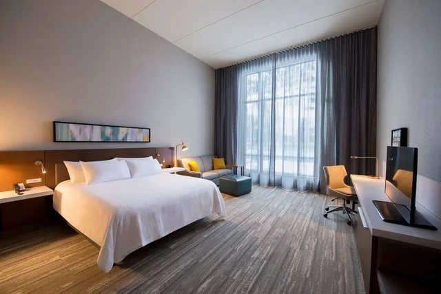 غرفة بسرير كينج مع أريكة لذوي الإعاقة، Hilton Garden Inn Wausau 1/5