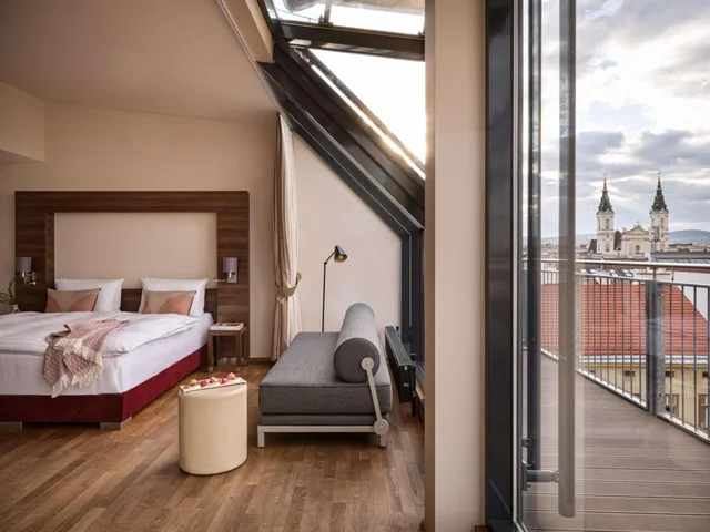 غرفة سيغنتشر بسرير كينج بإطلالة على المدينة، Flemings Selection Hotel Wien-City 2/6