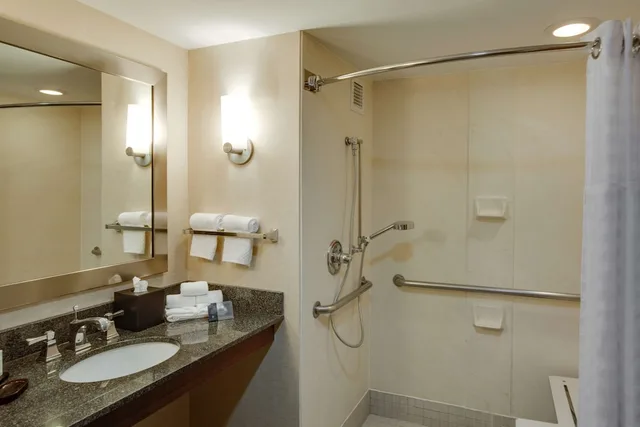 جناح بسرير كينج مع أريكة لذوي الإعاقة، Embassy Suites by Hilton Columbus Dublin 10/10