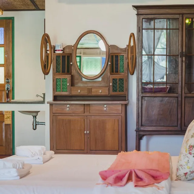 غرفة ديلوكس بسرير مزدوج أو سريرين منفصلين بشرفة، Baan Imm Sook Resort 9/9