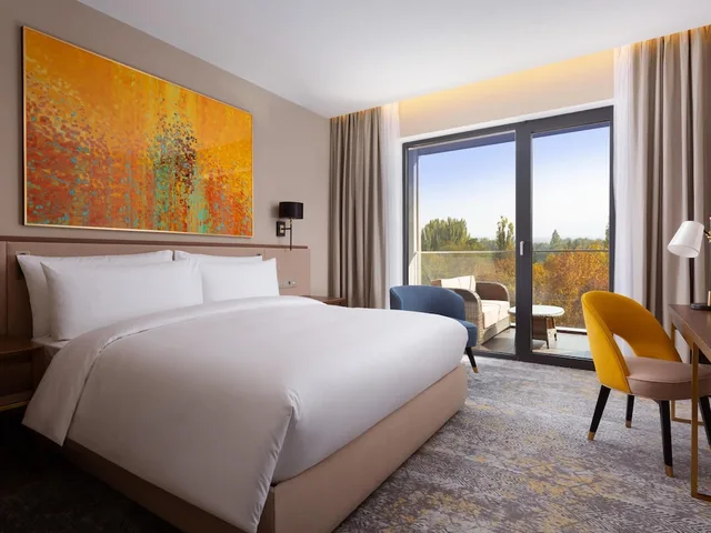 غرفة كلاسيكية بسرير مزدوج بإطلالة على الجبل، Swissotel Wellness Resort Alatau Almaty 2/9