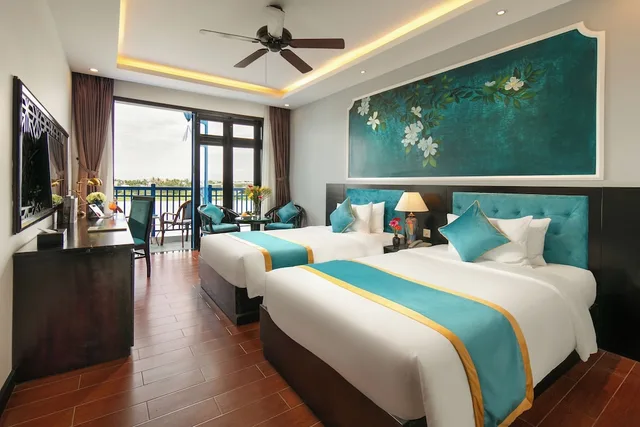 غرفة ديلوكس بسرير كينج بإطلالة على النهر، Silk River Hoi An Hotel & Spa 1/5