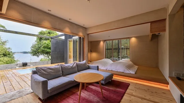 Semi Western, Style, Cottage, Suite, Ocean View, Outdoor Bath، Taradake Onsen Kanigoten 1/1