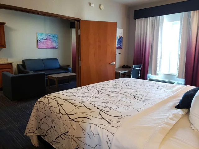 جناح بسرير كينج بغرفتين مع أريكة بمطبخ بحوض استحمام لذوي الإعاقة، Best Western Plus San Antonio East Inn and Suites 2/6