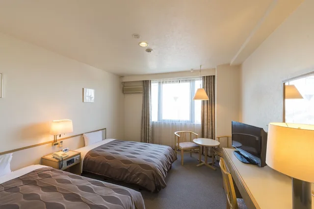 Room, Twin Beds, Smoking, Sky Hotel Namerikawa 1/2