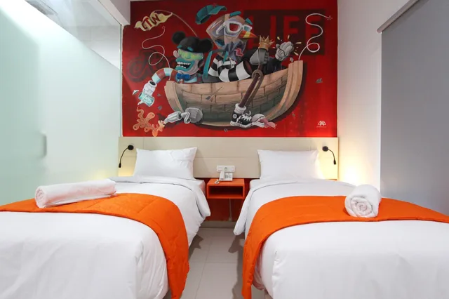 غرفة جونيور بسريرين منفصلين، FIZZ HOTEL LOMBOK 2/2