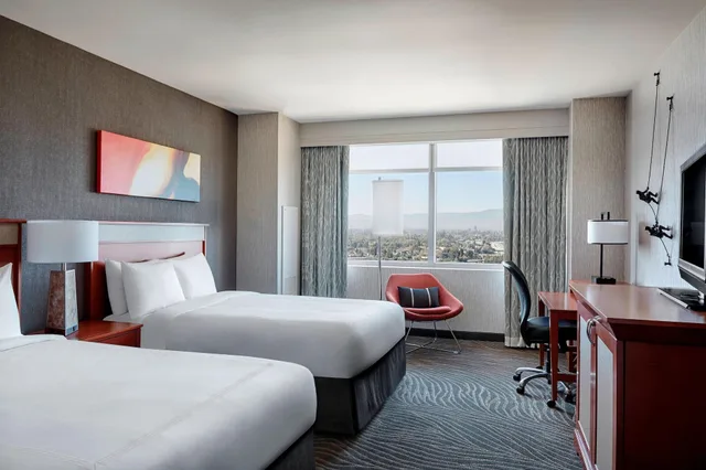 غرفة كلوب بسريرين مزدوجين بإطلالة على المدينة، San Jose Marriott 1/5
