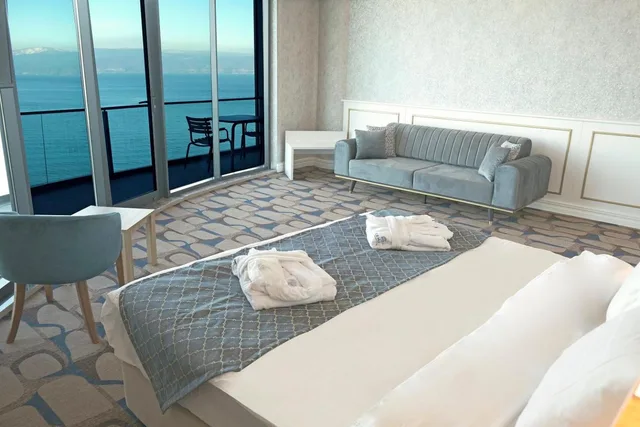 غرفة بسرير كينج بإطلالة على البحر، Blue Mudanya Hotel 8/10