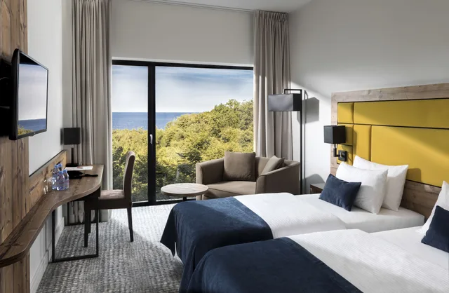 غرفة كومفورت بسرير كوين بإطلالة على البحر، Hotel Sopot 2/4
