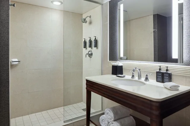 غرفة بسرير كينج بحوض استحمام لذوي الإعاقة، Sheraton Valley Forge King of Prussia 8/10