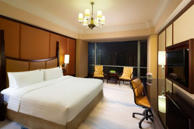 غرفة ديلوكس بسرير كينج بإطلالة على النهر، Shangri-La Wenzhou 2/6