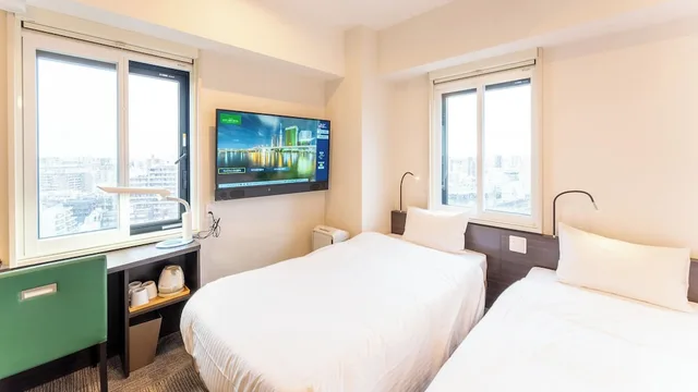 غرفة ثلاثية بثلاثة أسرّة بإطلالة على المدينة، Tokyo City View Hotel Tabata Station 10/10