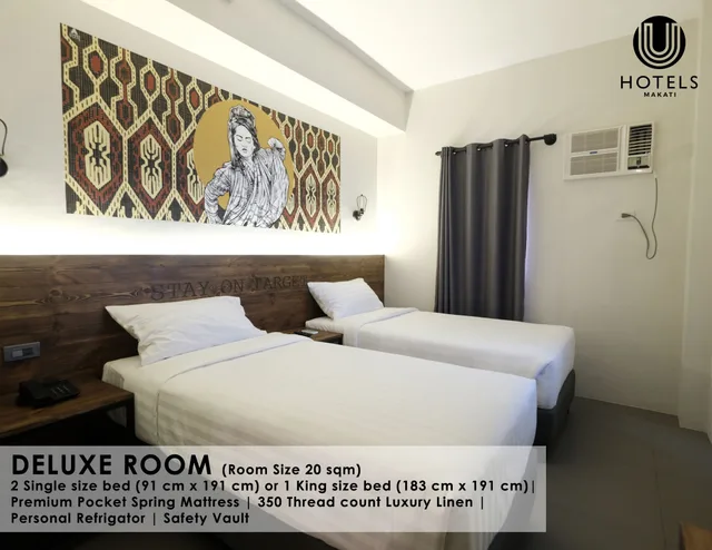 Deluxe, Twin Beds, U Hotels Makati 7/10