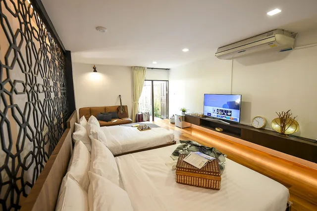 جناح استوديو عائلي بسريرين كوين مع أريكة، Siam Nitra Boutique Hotel 3/8