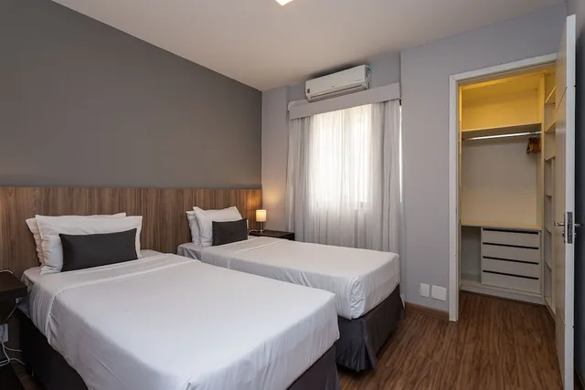 شقة تقليدية بسرير مزدوج وسريرين منفصلين بإطلالة على المدينة بغرفتي نوم، H4 Hotel La Residence Paulista 3/9