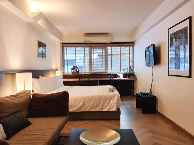 استوديو بسرير كينج مع أريكة، Sathorn Terrace Apartment 6/9
