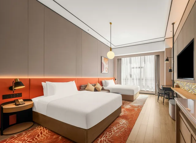 غرفة بسريرين منفصلين، Hilton Garden Inn Fenyang Yulongwan 4/6