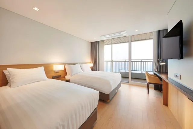 Executive, Twin Beds, Ocean View, Infinity Pool Access، SkyBay Hotel Gyeongpo 1/2