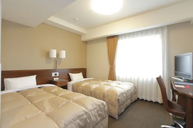 غرفة بسريرين منفصلين، Hotel Route Inn Nagoya Sakae 1/3