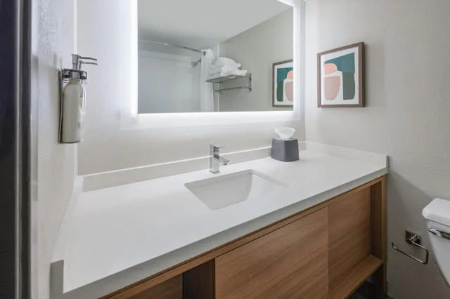 جناح بسريرين كوين بغرفة نوم واحدة مع أريكة، Holiday Inn Morgantown Reading Area 5/6
