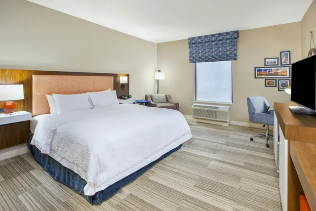 غرفة بسرير كينج مع أريكة لذوي الإعاقة، Hampton Inn Suites Cleveland Oakwood Village Oh 1/3
