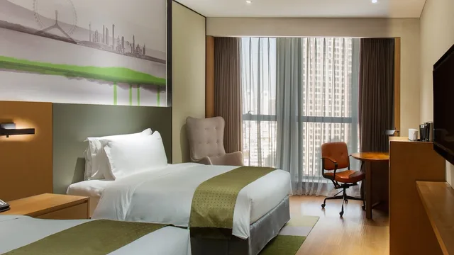 غرفة قياسية بسرير كينج بإطلالة على المدينة في طابق مرتفع، Holiday Inn Hotel And Suites Tianjin Downtown 5/7