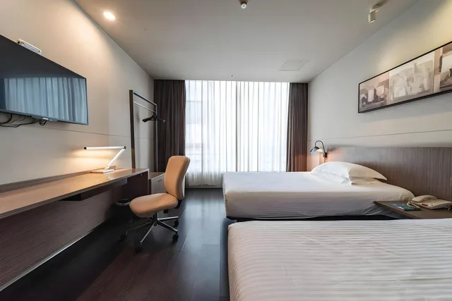 غرفة قياسية بسريرين منفصلين، Jinjiang Inn Shenzhen Huanggang Port 1/2