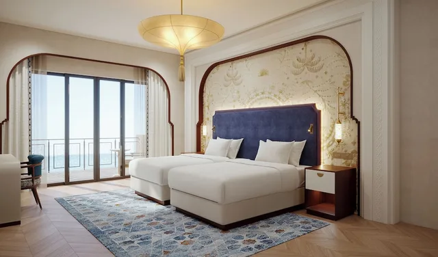 2 Bedrooms, Palm, Suite, 1 King and 2 Double Beds، Jumeirah Zabeel Saray Dubai 1/2