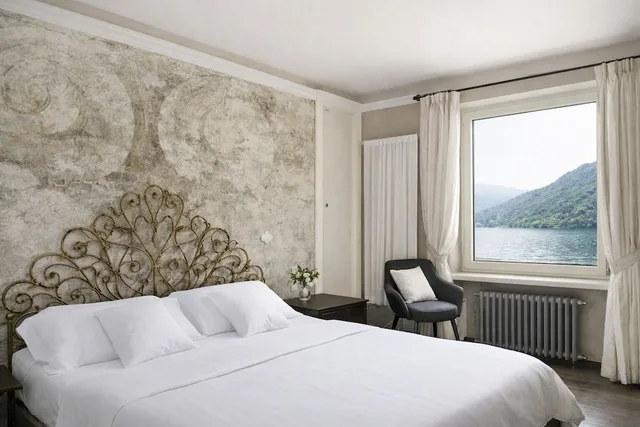 غرفة سوبيريور بسريرين منفصلين بإطلالة على البحيرة، Relais Villa Porta 3/6