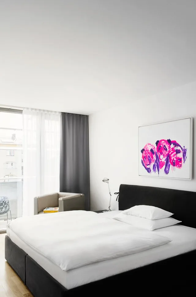 غرفة بزنس بسرير كينج، Augartenhotel Art Design 1/10