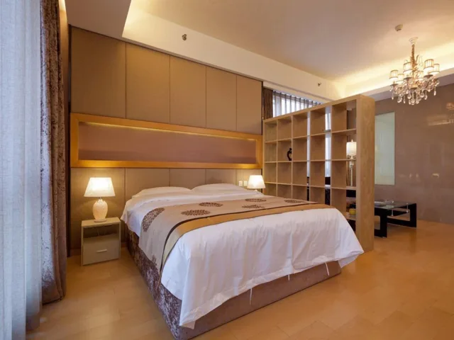 غرفة ديلوكس بسرير كينج بإطلالة على الحديقة، Sanlitun Xin Xiang Ya Yuan Apartment 3/9
